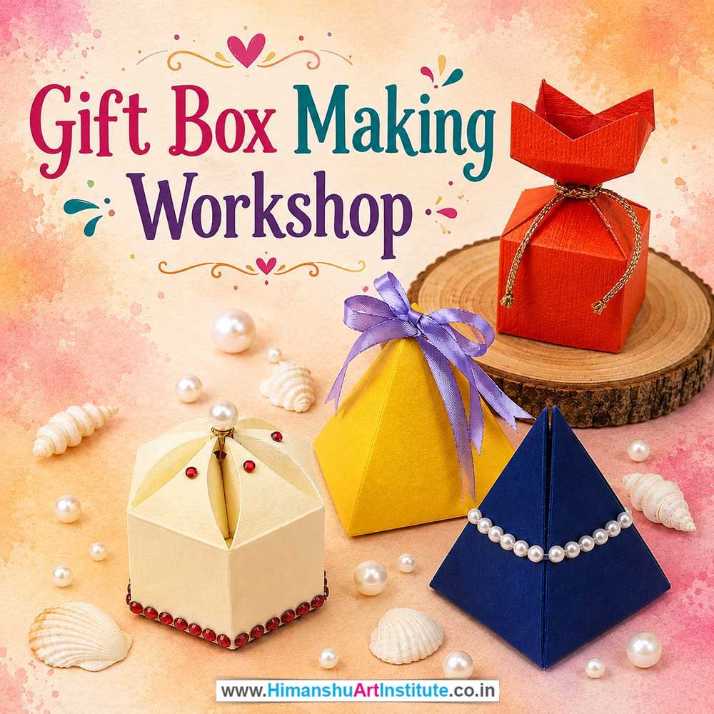 Gif Box Making Workshop for Corporate Companies, Gif Box Making Workshop for Corporate Employees, Gif Box Making Workshop for Corporate Clients, Gif Box Making Workshop for Office Events, Art & Craft Activity for Corporate Companies, Himanshu Art Institute