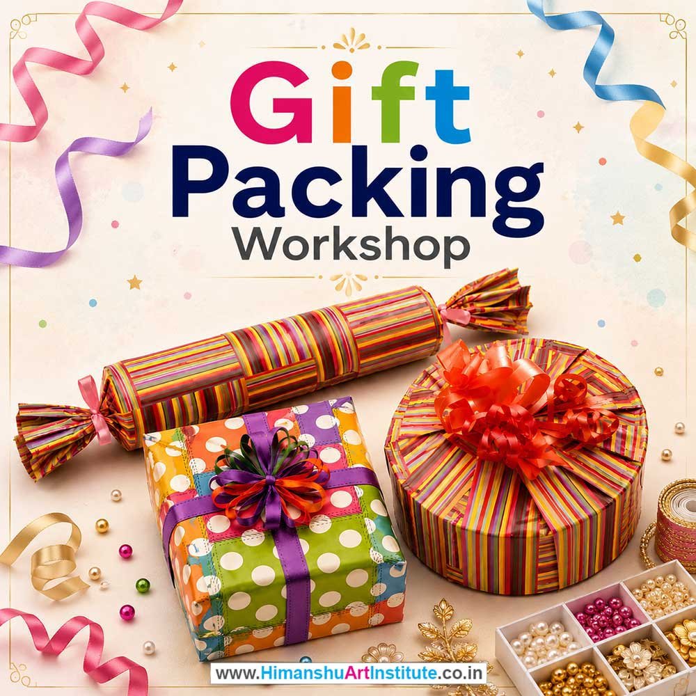 Gift Packing Workshop for Corporate Companies, Gift Packing Workshop for Corporate Employees, Gift Packing Workshop for Corporate Clients, Gift Packing Workshop for Office Events, Art & Craft Activity for Corporate Companies, Himanshu Art Institute
