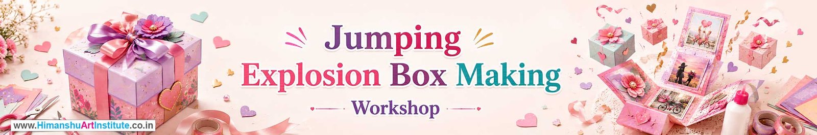Jumping Explosion Box Making Workshop for Corporate Companies, Jumping Explosion Box Making Workshop for Corporate Employees, Jumping Explosion Box Making Workshop for Corporate Clients, Jumping Explosion Box Making Workshop for Office Events, Art & Craft Activity for Corporate Companies, Himanshu Art Institute