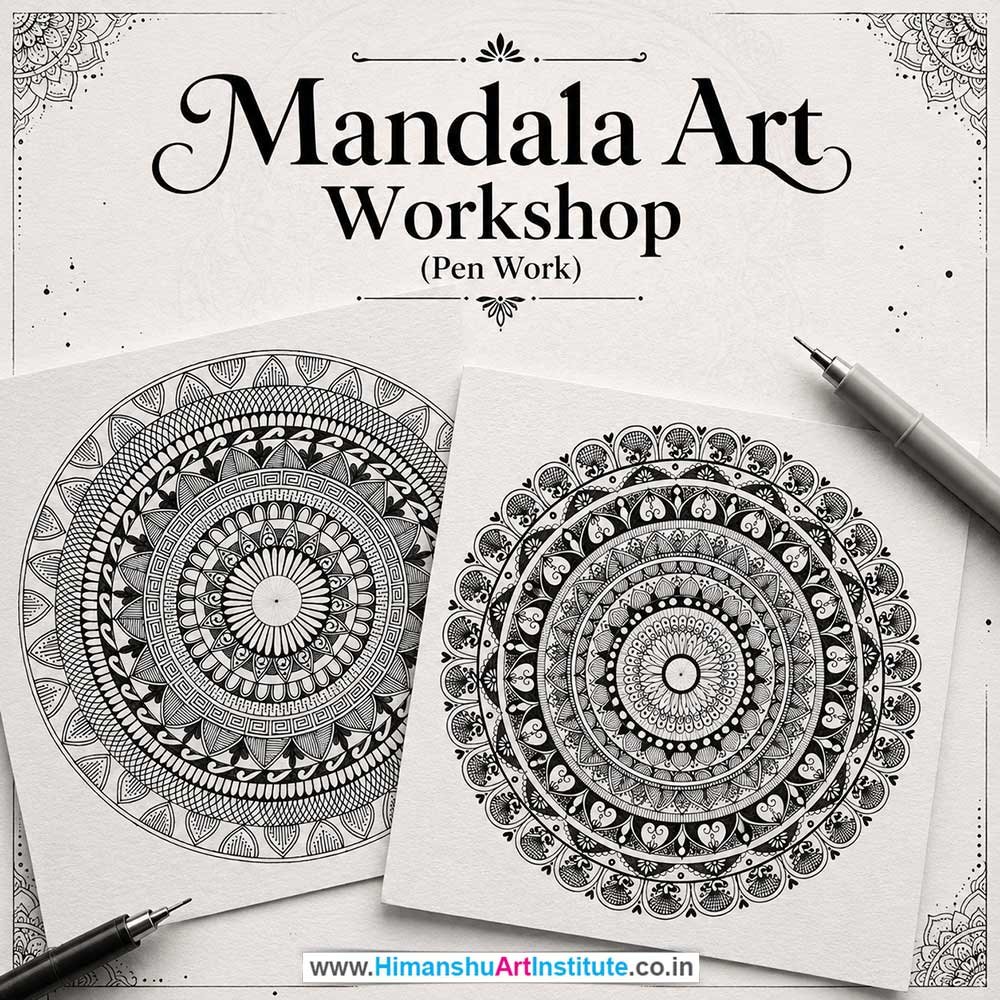 Mandala Art Workshop for Corporate Companies Mandala Art Workshop for Corporate Companies, Mandala Art Workshop for Corporate Employees, Mandala Art Workshop for Corporate Clients, Mandala Art Workshop for Office Events, Art & Craft Activity for Corporate Companies, Himanshu Art Institute