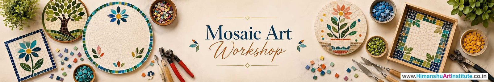 Mosaic Art Workshop for Corporate Companies, Mosaic Art Workshop for Corporate Employees, Mosaic Art Workshop for Corporate Clients, Mosaic Art Workshop for Office Events, Art & Craft Activity for Corporate Companies, Himanshu Art Institute