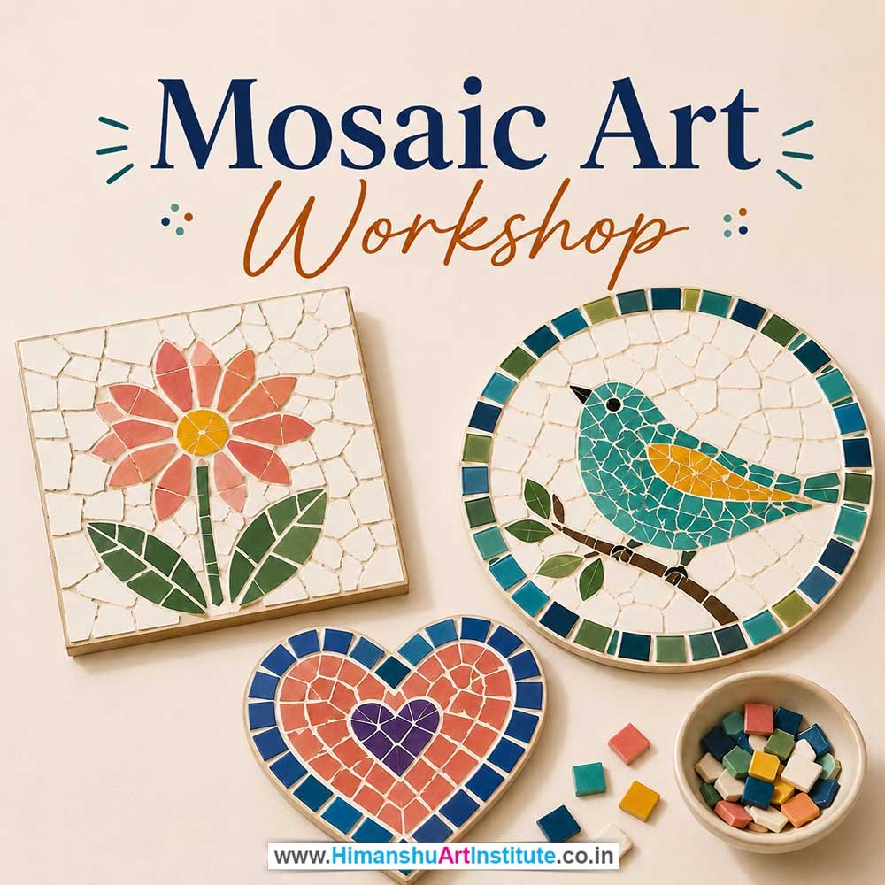 Mosaic Art Workshop for Corporate Companies Mosaic Art Workshop for Corporate Companies, Mosaic Art Workshop for Corporate Employees, Mosaic Art Workshop for Corporate Clients, Mosaic Art Workshop for Office Events, Art & Craft Activity for Corporate Companies, Himanshu Art Institute