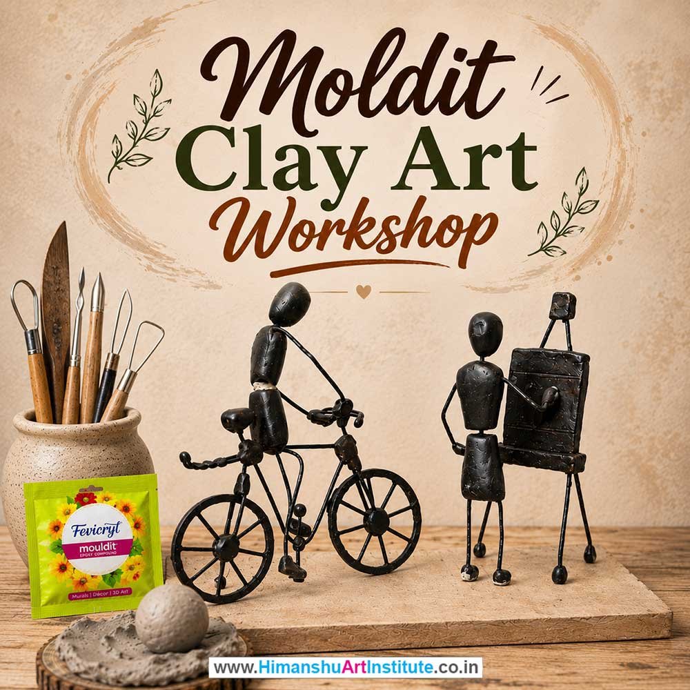 Mouldit Clay Art Workshop for Corporate Companies, Mouldit Clay Art Workshop for Corporate Employees, Mouldit Clay Art Workshop for Corporate Clients, Mouldit Clay Art Workshop for Office Events, Art & Craft Activity for Corporate Companies, Himanshu Art Institute