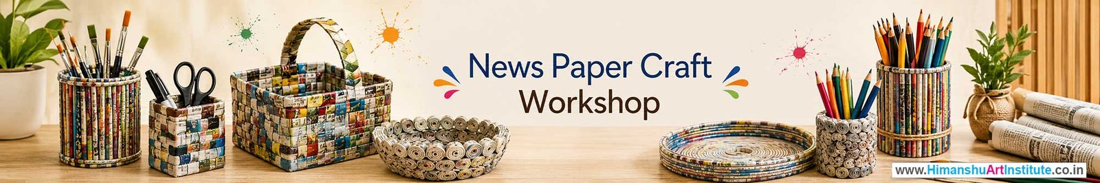 News Paper Craft Workshop for Corporate Companies, News Paper Craft Workshop for Corporate Employees, News Paper Craft Workshop for Corporate Clients, News Paper Craft Workshop for Office Events, Art & Craft Activity for Corporate Companies, Himanshu Art Institute