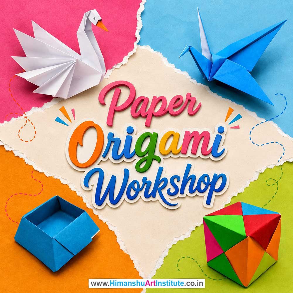 Paper Origami Workshop for Corporate Companies Paper Origami Workshop for Corporate Companies, Paper Origami Workshop for Corporate Employees, Paper Origami Workshop for Corporate Clients, Paper Origami Workshop for Office Events, Art & Craft Activity for Corporate Companies, Himanshu Art Institute