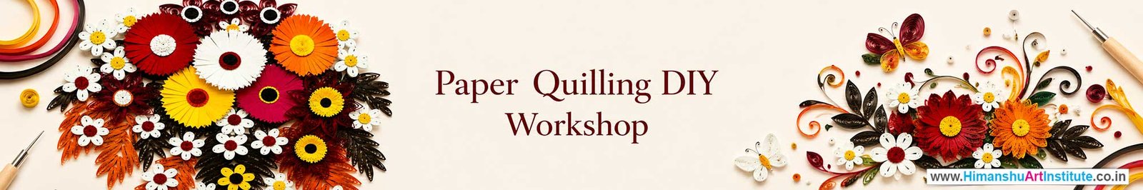 Paper Quilling DIY Workshop for Corporate Companies, Paper Quilling DIY Workshop for Corporate Employees, Paper Quilling DIY Workshop for Corporate Clients, Paper Quilling DIY Workshop for Office Events, Art & Craft Activity for Corporate Companies, Himanshu Art Institute