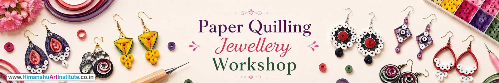 Paper Quilling Jewellery Workshop for Corporate Companies, Paper Quilling Jewellery Workshop for Corporate Employees, Paper Quilling Jewellery Workshop for Corporate Clients, Paper Quilling Jewellery Workshop for Office Events, Art & Craft Activity for Corporate Companies, Himanshu Art Institute