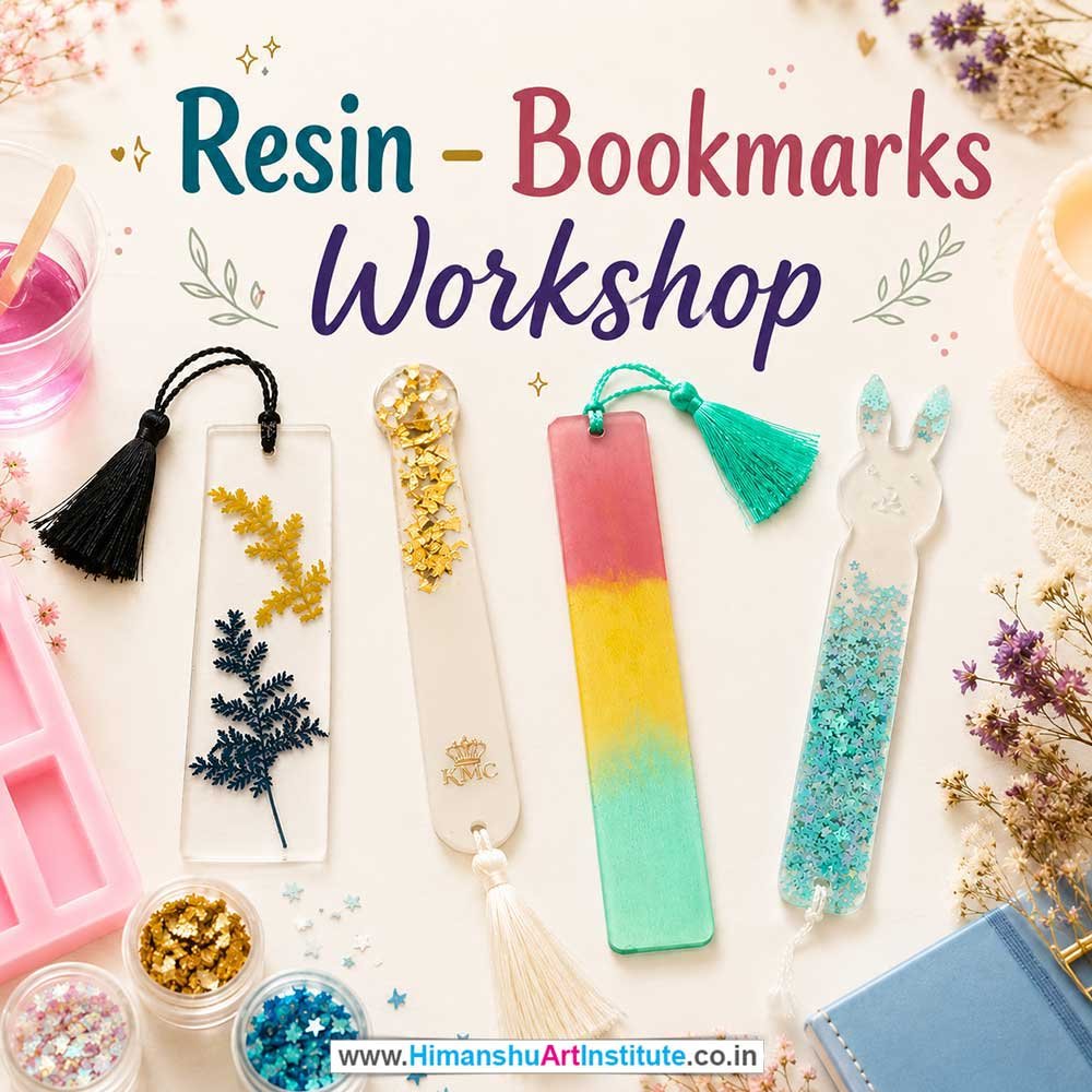 Resin Bookmarks Workshop for Corporate Companies Resin Bookmarks Workshop for Corporate Companies, Resin Bookmarks Workshop for Corporate Employees, Resin Bookmarks Workshop for Corporate Clients, Resin Bookmarks Workshop for Office Events, Art & Craft Activity for Corporate Companies, Himanshu Art Institute