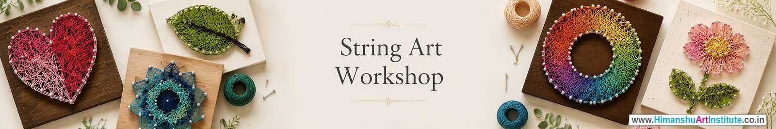 String Art Workshop for Corporate Companies, String Art Workshop for Corporate Employees, String Art Workshop for Corporate Clients, String Art Workshop for Office Events, Art & Craft Activity for Corporate Companies, Himanshu Art Institute