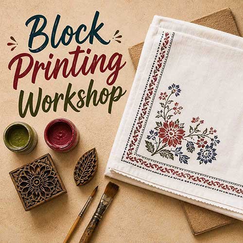 Corporate Block Printing Workshop, Block Printing Workshop for Corporate, Art & Craft Workshops for Corporate, DIY Workshop for Corporate, Block Printing Activity for Corporate, DIY Activities for Corporate, Best Block Printing Workshop for Corporate in Delhi, Gurugram, Gurgaon, Noida, India, Himanshu Art Institute