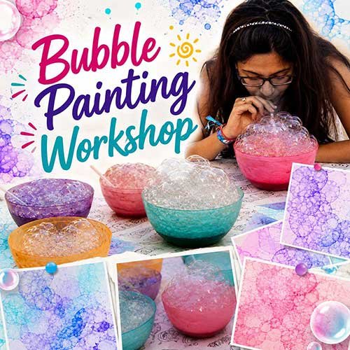 Corporate Bubble Painting Workshop, Bubble Painting Workshop for Corporate, Art & Craft Workshops for Corporate, DIY Workshop for Corporate, Bubble Painting Activity for Corporate, DIY Activities for Corporate, Best Bubble Painting Workshop for Corporate in Delhi, Gurugram, Gurgaon, Noida, India, Himanshu Art Institute