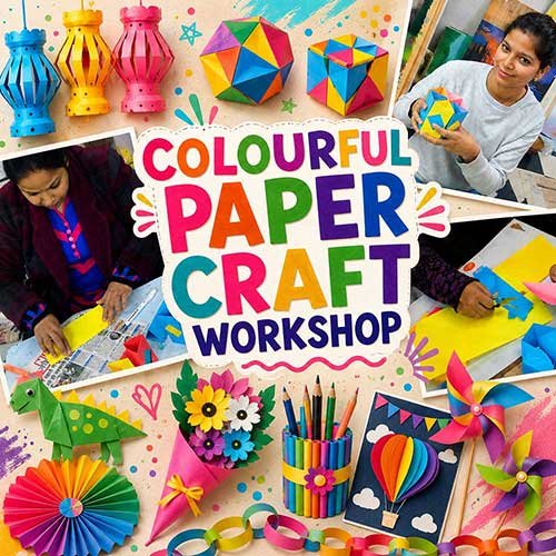 Corporate Colourful Paper Craft Workshop, Colourful Paper Craft Workshop for Corporate, Art & Craft Workshops for Corporate, DIY Workshop for Corporate, Colourful Paper Craft Activity for Corporate, DIY Activities for Corporate, Best Colourful Paper Craft Workshop for Corporate in Delhi, Gurugram, Gurgaon, Noida, India, Himanshu Art Institute