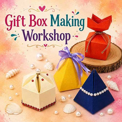 Corporate Gift Box Making Workshop, Gift Box Making Workshop for Corporate, Art & Craft Workshops for Corporate, DIY Workshop for Corporate, Gift Box Making Activity for Corporate, DIY Activities for Corporate, Best Gift Box Making Workshop for Corporate in Delhi, Gurugram, Gurgaon, Noida, India, Himanshu Art Institute