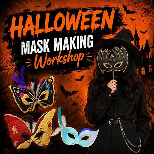 Corporate Halloween Mask Making Workshop, Halloween Mask Making Workshop for Corporate, Art & Craft Workshops for Corporate, DIY Workshop for Corporate, Halloween Mask Making Activity for Corporate, DIY Activities for Corporate, Best Halloween Mask Making Workshop for Corporate in Delhi, Gurugram, Gurgaon, Noida, India, Himanshu Art Institute