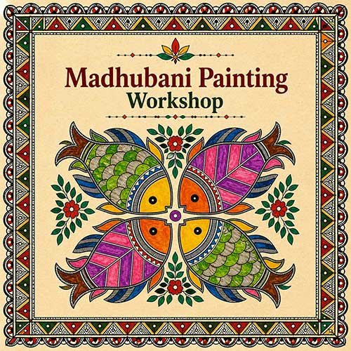 Corporate Madhubani Painting Workshop, Madhubani Painting Workshop for Corporate, Art & Craft Workshops for Corporate, DIY Workshop for Corporate, Madhubani Painting Activity for Corporate, DIY Activities for Corporate, Best Madhubani Painting Workshop for Corporate in Delhi, Gurugram, Gurgaon, Noida, India, Himanshu Art Institute