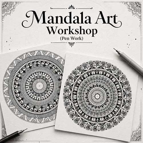 Corporate Mandala Art Workshop, Mandala Art Workshop for Corporate, Art & Craft Workshops for Corporate, DIY Workshop for Corporate, Mandala Art Activity for Corporate, DIY Activities for Corporate, Best Mandala Art Workshop for Corporate in Delhi, Gurugram, Gurgaon, Noida, India, Himanshu Art Institute