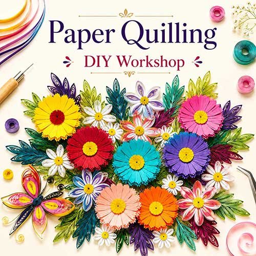 Corporate Paper Quilling Workshop, Paper Quilling Workshop for Corporate, Art & Craft Workshops for Corporate, DIY Workshop for Corporate, Paper Quilling Activity for Corporate, DIY Activities for Corporate, Best Paper Quilling Workshop for Corporate in Delhi, Gurugram, Gurgaon, Noida, India, Himanshu Art Institute