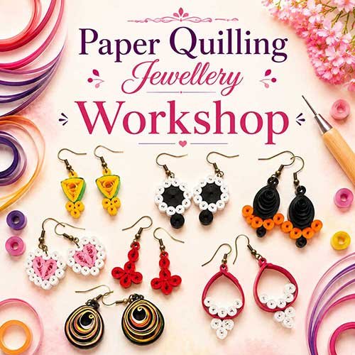 Corporate Paper Quilling Jewellery Workshop, Paper Quilling Jewellery Workshop for Corporate, Art & Craft Workshops for Corporate, DIY Workshop for Corporate, Paper Quilling Jewellery Activity for Corporate, DIY Activities for Corporate, Best Paper Quilling Jewellery Workshop for Corporate in Delhi, Gurugram, Gurgaon, Noida, India, Himanshu Art Institute