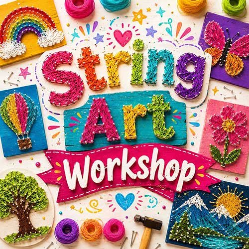 Corporate String Art Workshop, String Art Workshop for Corporate, Art & Craft Workshops for Corporate, DIY Workshop for Corporate, String Art Activity for Corporate, DIY Activities for Corporate, Best String Art Workshop for Corporate in Delhi, Gurugram, Gurgaon, Noida, India, Himanshu Art Institute