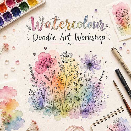 Corporate Watercolor Coodle Art Workshop, Watercolor Coodle Art Workshop for Corporate, Art & Craft Workshops for Corporate, DIY Workshop for Corporate, Watercolor Coodle Art Activity for Corporate, DIY Activities for Corporate, Best Watercolor Coodle Art Workshop for Corporate in Delhi, Gurugram, Gurgaon, Noida, India, Himanshu Art Institute