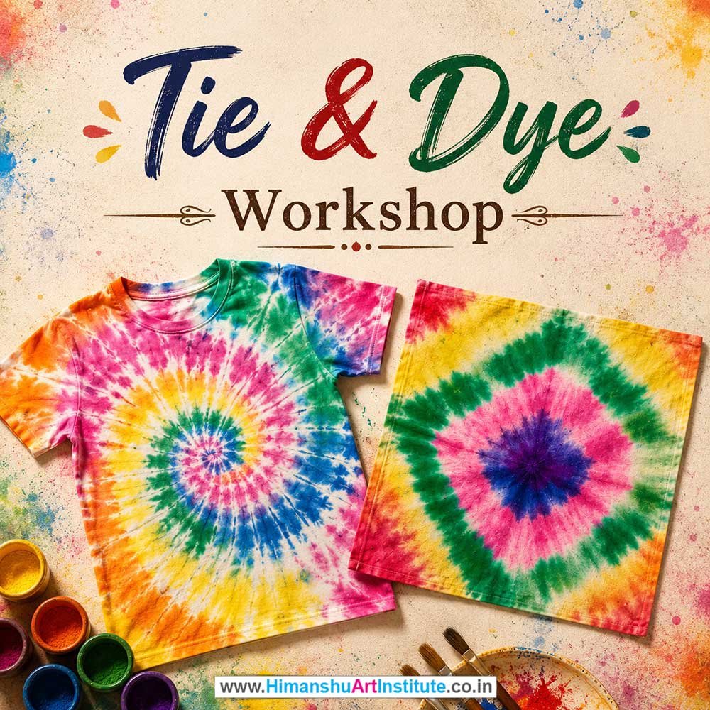 Tie & Dye Workshop for Corporate Companies Tie & Dye Workshop for Corporate Companies, Tie & Dye Workshop for Corporate Employees, Tie & Dye Workshop for Corporate Clients, Tie & Dye Workshop for Office Events, Art & Craft Activity for Corporate Companies, Himanshu Art Institute