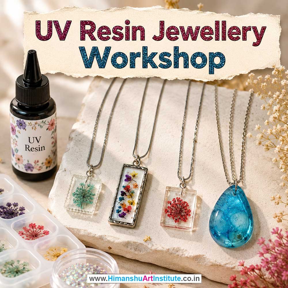 UV Resin Jewellery  Workshop for Corporate Companies, UV Resin Jewellery  Workshop for Corporate Employees, UV Resin Jewellery  Workshop for Corporate Clients, UV Resin Jewellery  Workshop for Office Events, Art & Craft Activity for Corporate Companies, Himanshu Art Institute