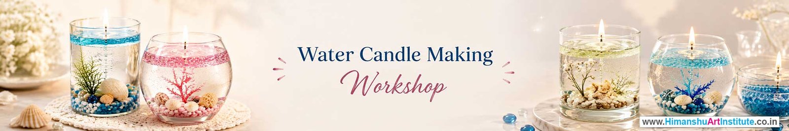 Water Candle Making Workshop for Corporate Companies, Water Candle Making Workshop for Corporate Employees, Water Candle Making Workshop for Corporate Clients, Water Candle Making Workshop for Office Events, Art & Craft Activity for Corporate Companies, Himanshu Art Institute