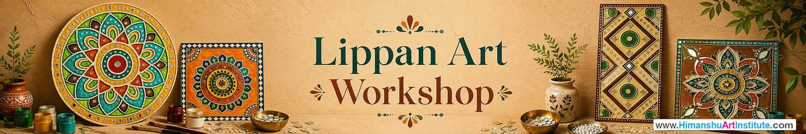 Lippan Art Workshop for Foreigners, Lippan Art Workshop for Foreigners in Delhi, Online Lippan Art Workshop for Foreigners, Indian Folk Art Classes for Foreigners, Indian Art Workshop for Foreigners, Himanshu Art Institute