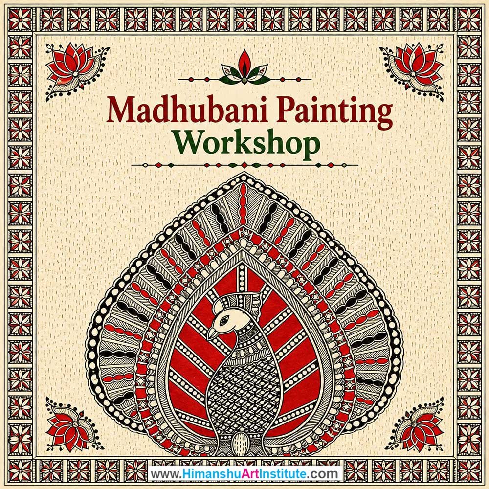 Madhubani Painting Workshop for Foreigners Madhubani Painting Workshop for Foreigners, Madhubani Painting Workshop for Foreigners in Delhi, Online Madhubani Painting Workshop for Foreigners, Indian Folk Art Classes for Foreigners, Indian Art Workshop for Foreigners, Himanshu Art Institute