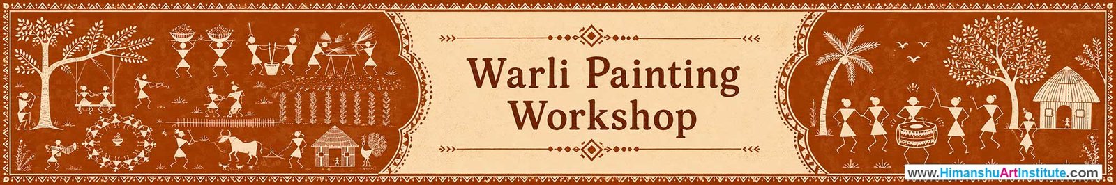 Warli Painting Workshop for Foreigners, Warli Painting Workshop for Foreigners in Delhi, Online Warli Painting Workshop for Foreigners, Indian Folk Art Classes for Foreigners, Indian Art Workshop for Foreigners, Himanshu Art Institute