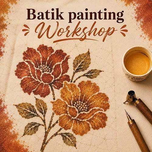 Batik Painting Workshop for Foreigner, Online Batik Painting Workshop for Foreigner, Batik Painting Workshop, Art & Craft Workshops for Foreigner, Best Batik Painting Workshop for Foreigner in Delhi, India, Himanshu Art Institute