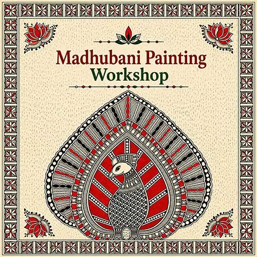 Madhubani Painting Workshop for Foreigner, Online Madhubani Painting Workshop for Foreigner, Madhubani Painting Workshop, Art & Craft Workshops for Foreigner, Best Madhubani Painting Workshop for Foreigner in Delhi, India, Himanshu Art Institute