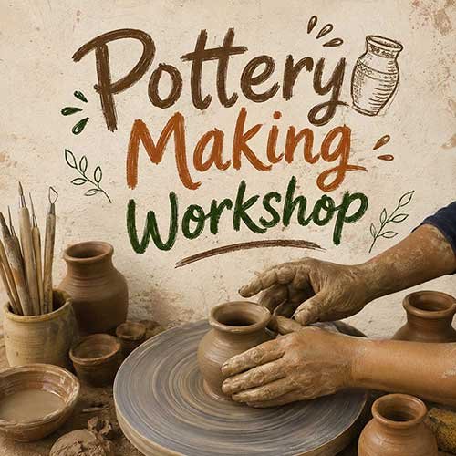Pottery Making Workshop for Foreigner, Online Pottery Making Workshop for Foreigner, Pottery Making Workshop, Art & Craft Workshops for Foreigner, Best Pottery Making Workshop for Foreigner in Delhi, India, Himanshu Art Institute