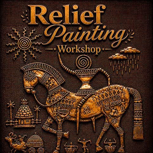 Relief Painting Workshop for Foreigner, Online Relief Painting Workshop for Foreigner, Relief Painting Workshop, Art & Craft Workshops for Foreigner, Best Relief Painting Workshop for Foreigner in Delhi, India, Himanshu Art Institute