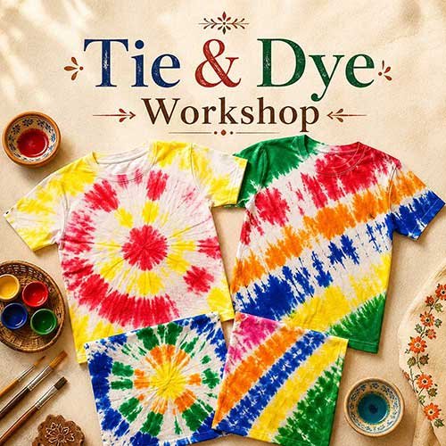 Tie & Dye Workshop for Foreigner, Online Tie & Dye Workshop for Foreigner, Tie & Dye Workshop, Art & Craft Workshops for Foreigner, Best Tie & Dye Workshop for Foreigner in Delhi, India, Himanshu Art Institute
