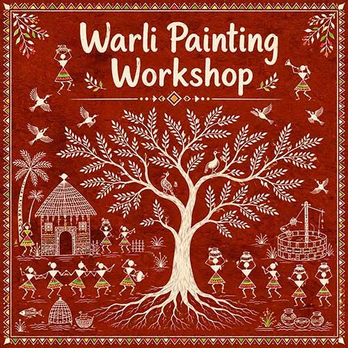 Warli Painting Workshop for Foreigner, Online Warli Painting Workshop for Foreigner, Warli Painting Workshop, Art & Craft Workshops for Foreigner, Best Warli Painting Workshop for Foreigner in Delhi, India, Himanshu Art Institute