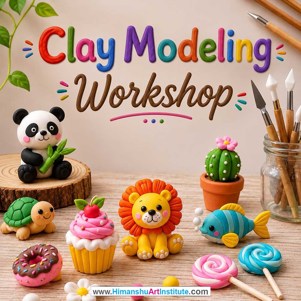Clay Modeling Workshop for Kids and Children Clay Modeling Workshop for Kids and Children in Delhi, Online Clay Modeling Workshp for Kds, Best Art & Craft Workshop for Children near Me