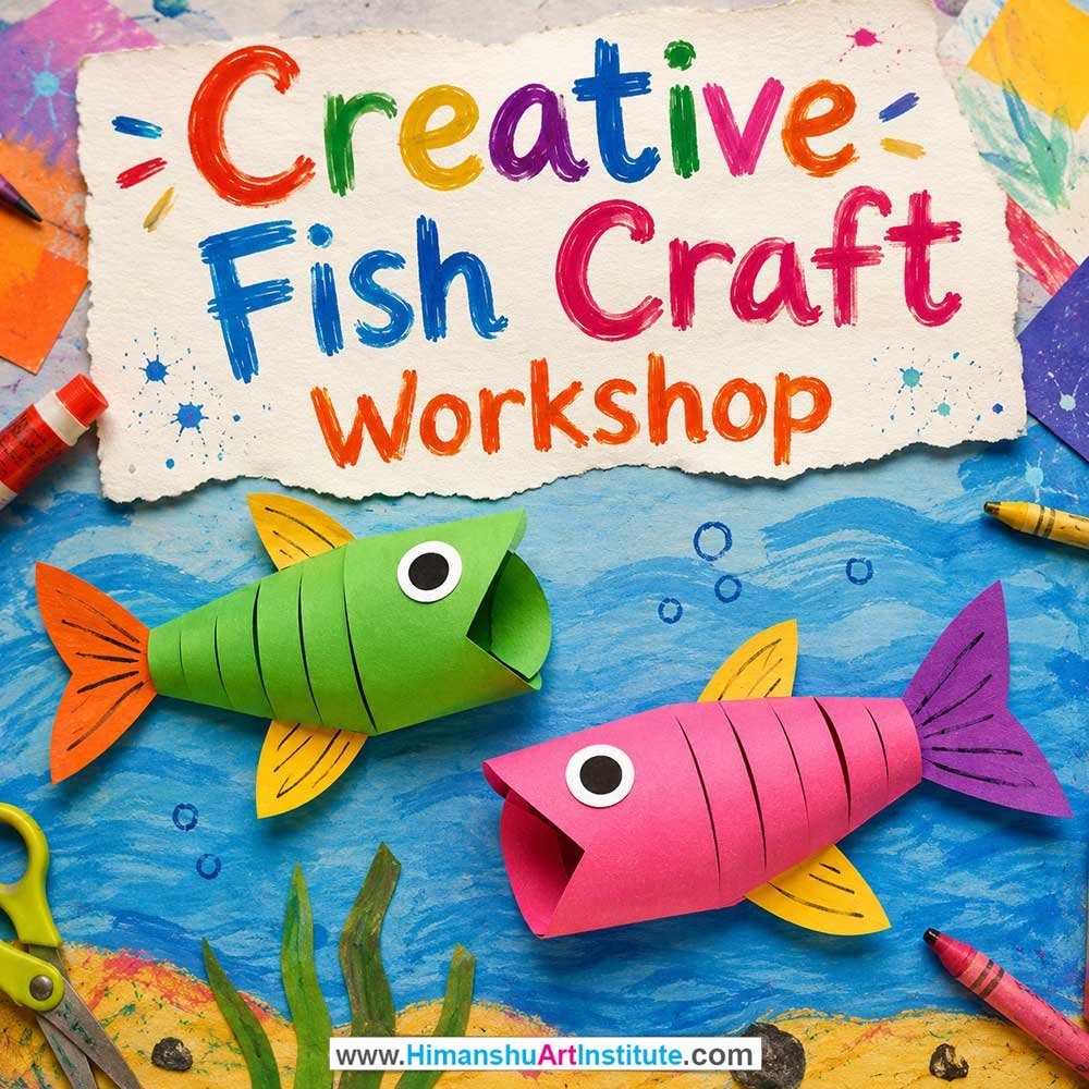 Creative Fish Craft Workshop for Kids and Children in Delhi, Online Creative Fish Craft Workshp for Kds, Best Art & Craft Workshop for Children near Me
