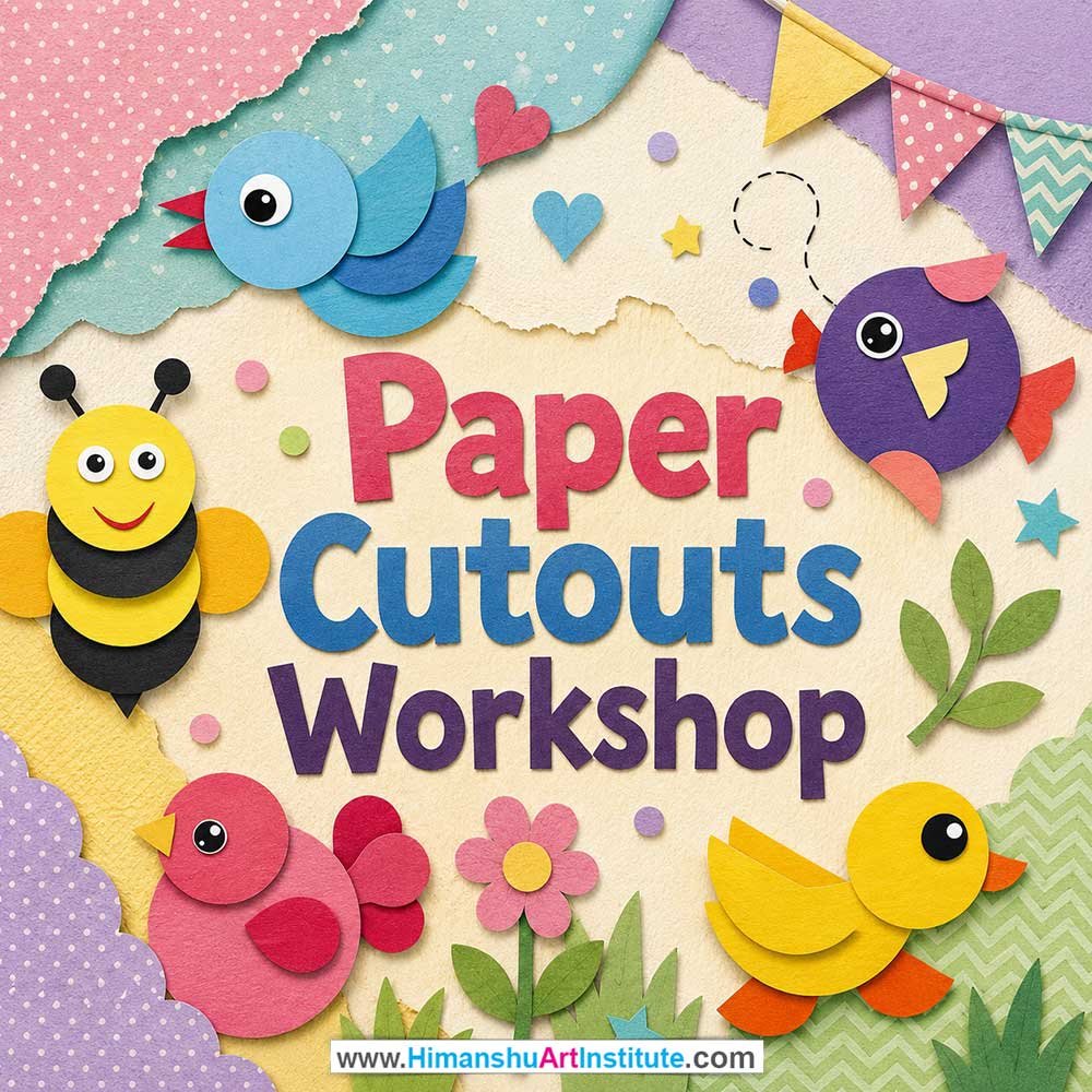 Paper Cutouts Workshop for Kids and Children Paper Cutouts Workshop for Kids and Children in Delhi, Online Paper Cutouts Workshp for Kds, Best Art & Craft Workshop for Children near Me