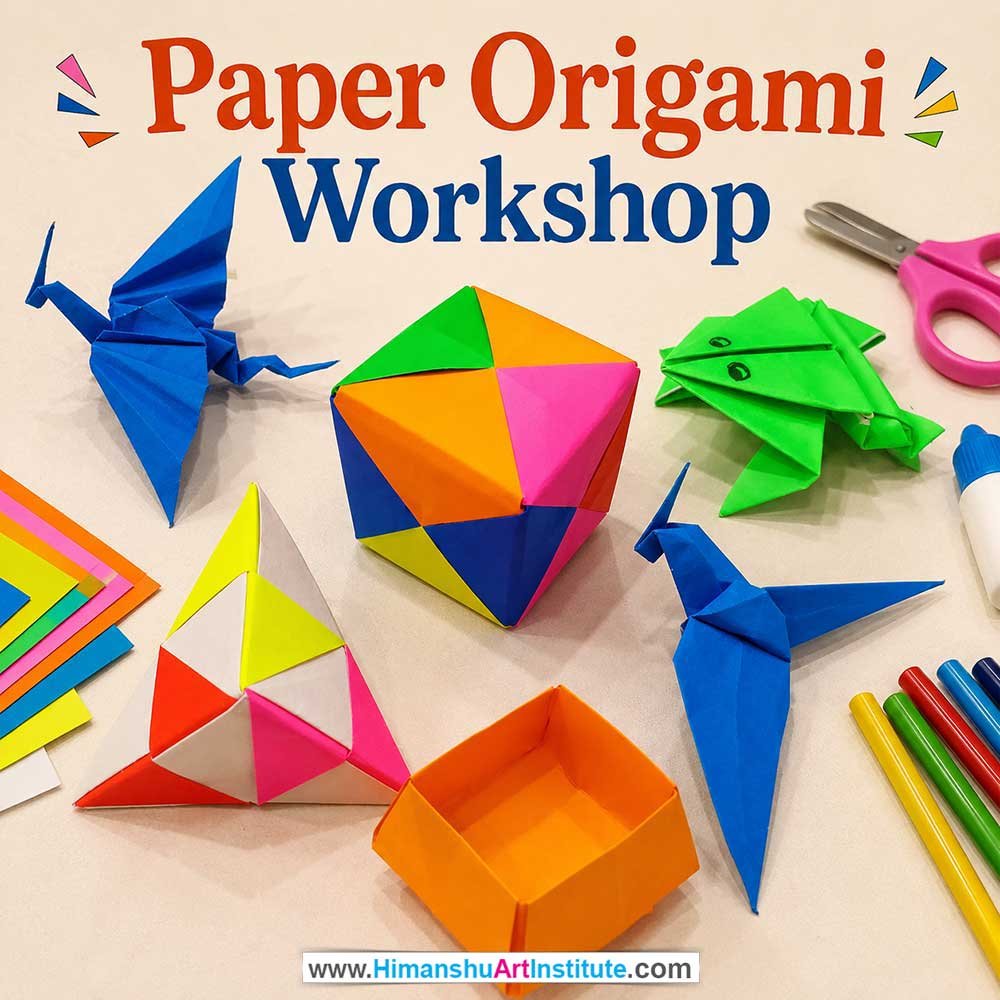 Paper Origami Workshop for Kids and Children Paper Origami Workshop for Kids and Children in Delhi, Online Paper Origami Workshp for Kds, Best Art & Craft Workshop for Children near Me