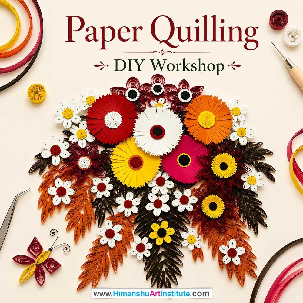 Paper Quilling DIY Workshop for Kids and Children Paper Quilling DIY Workshop for Kids and Children in Delhi, Online Paper Quilling DIY Workshp for Kds, Best Art & Craft Workshop for Children near Me