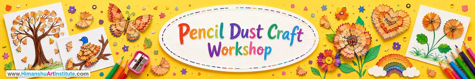 Pencil Dust Craft Workshop for Kids and Children in Delhi, Pencil Dust Craft Workshop for Kids Near Me, Art & Craft Workshop for Children, Art & Craft Workshop for Kids, Himanshu Art Institute