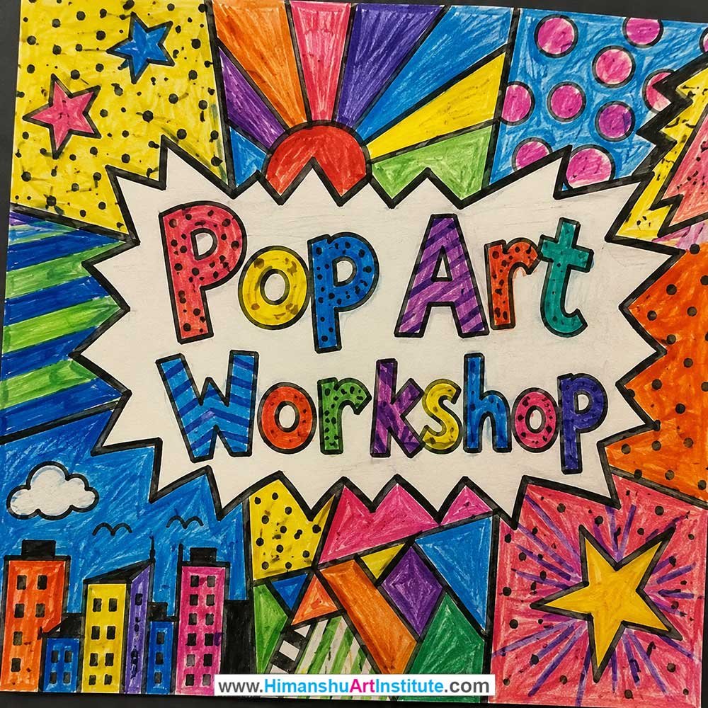 Pop Art Workshop for Kids and Children Pop Art Workshop for Kids and Children in Delhi, Online Pop Art Workshp for Kds, Best Art & Craft Workshop for Children near Me