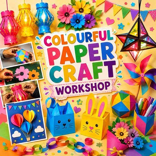 Online Colourful Paper Craft Workshop, Colourful Paper Craft Workshop for Kids, Colourful Paper Craft Workshop Near Me for Children, Art & Craft Workshops for Kids, Art & Craft Activities for Children, Best Colourful Paper Craft Workshop for Kids in Delhi, India, Himanshu Art Institute