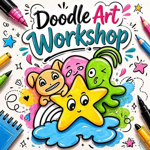 Online Doodle Art Workshop, Doodle Art Workshop for Kids, Doodle Art Workshop Near Me for Children, Art & Craft Workshops for Kids, Art & Craft Activities for Children, Best Doodle Art Workshop for Kids in Delhi, India, Himanshu Art Institute