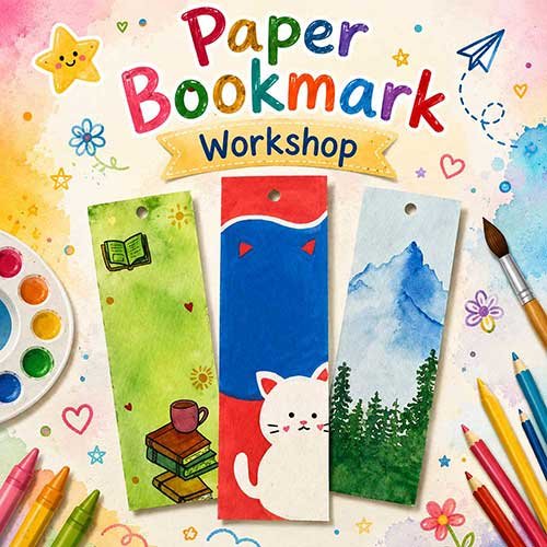 Online Paper Bookmark Workshop, Paper Bookmark Workshop for Kids, Paper Bookmark Workshop Near Me for Children, Art & Craft Workshops for Kids, Art & Craft Activities for Children, Best Paper Bookmark Workshop for Kids in Delhi, India, Himanshu Art Institute