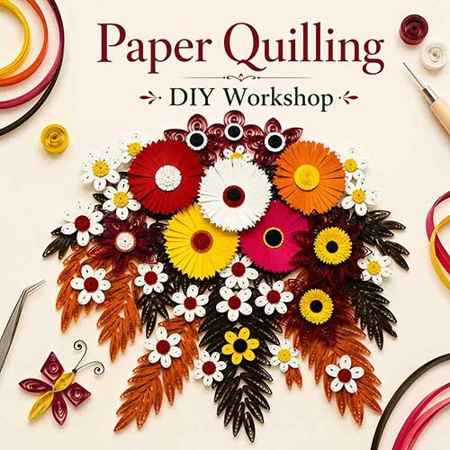 Online Paper Quilling Workshop, Paper Quilling Workshop for Kids, Paper Quilling Workshop Near Me for Children, Art & Craft Workshops for Kids, Art & Craft Activities for Children, Best Paper Quilling Workshop for Kids in Delhi, India, Himanshu Art Institute