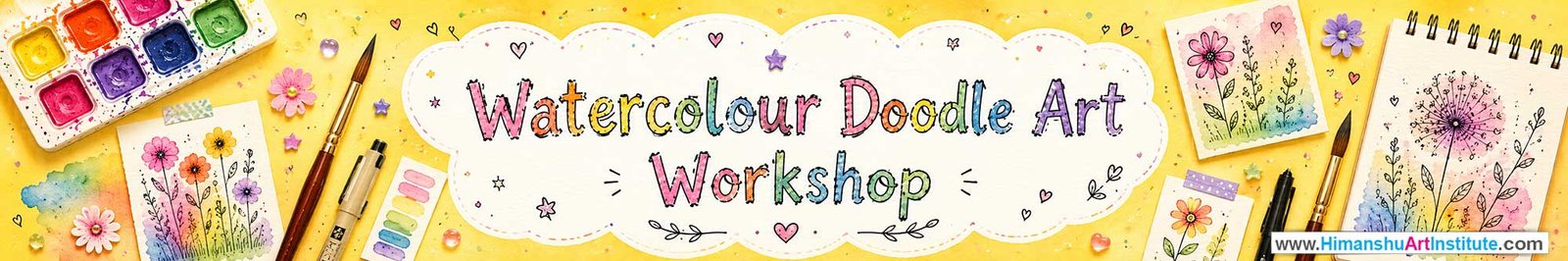 Watercolour Doodle Art Workshop for Kids and Children in Delhi, Watercolour Doodle Art Workshop for Kids Near Me, Art & Craft Workshop for Children, Art & Craft Workshop for Kids, Himanshu Art Institute