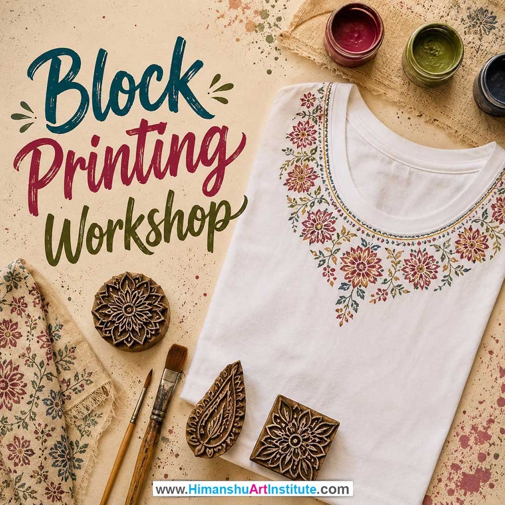 Block Printing Workshop for Women Block Printing Workshop Women in Delhi, Block Printing Workshop for Ladies in Delhi, Block Printing Workshop for Girls in Delhi, Online Block Printing Workshp for Women, Best Art & Craft Workshop for Ladies near Me