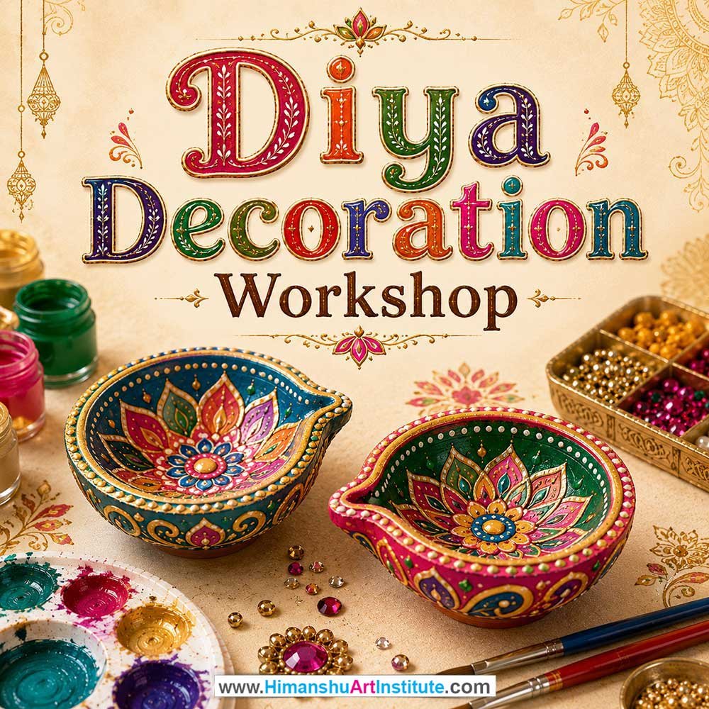 Diya Decoration Workshop for Women Diya Decoration Workshop Women in Delhi, Diya Decoration Workshop for Ladies in Delhi, Diya Decoration Workshop for Girls in Delhi, Online Diya Decoration Workshp for Women, Best Art & Craft Workshop for Ladies near Me